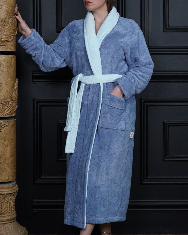 Bathrobe 300 GSM Blue L/XL