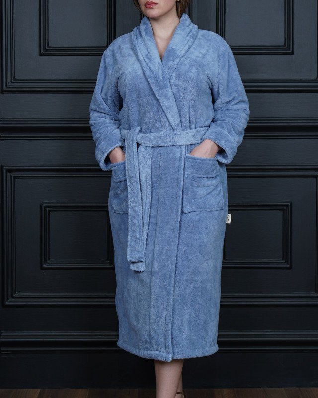 Bathrobe 350 GSM Blue  S/M