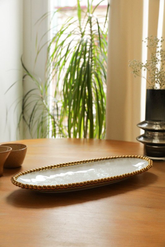 Beads Serving Plate - Large — SP25-BDWG